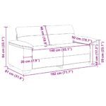 vidaXL Dvojmiestna pohovka biela 180x81x84 cm umelá koža – Obrázok 9