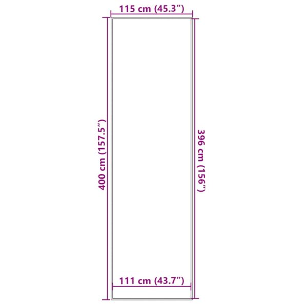 vidaXL Rohožka sivá 115x400 cm – Obrázok 7