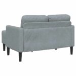 vidaXL 2-miestna pohovka s ležadlom v tvare L, svetlosivá, 125 cm, látková – Obrázok 5