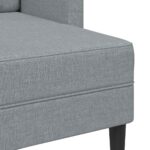 vidaXL 2-miestna pohovka s ležadlom v tvare L, svetlosivá, 125 cm, látková – Obrázok 7