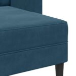 vidaXL 2-miestna pohovka s ležadlom v tvare L, modrá 125 cm, zamat – Obrázok 8