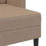 vidaXL 2-miestna pohovka s ležadlom v tvare L, cappuccino 125 cm, umelá koža – Obrázok 8
