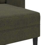 vidaXL 2-miestna pohovka s ležadlom v tvare L, armádne zelená 125 cm, umelá koža – Obrázok 7
