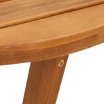 vidaXL Okrúhly záhradný bočný stolík Ø70x75 cm masívne akáciové drevo – Obrázok 9