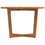 vidaXL Okrúhly záhradný jedálenský stôl Ø110x75 cm, masívne drevo, akácia – Obrázok 6