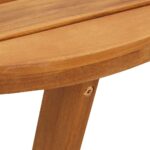 vidaXL Okrúhly záhradný jedálenský stôl Ø110x75 cm, masívne drevo, akácia – Obrázok 9