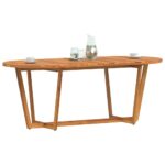 vidaXL Záhradný jedálenský stôl oválny 200x90x75 cm masívne drevo akácia – Obrázok 4