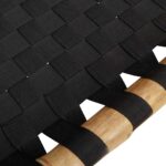 vidaXL Záhradné ležadlo s čiernym tkaným popruhom 55x200x30 cm bambusové – Obrázok 10