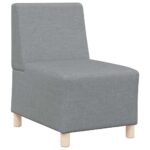vidaXL Modulárna pohovka bez opierok na ruky, svetlosivá, 55 cm, látková – Obrázok 2