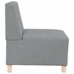 vidaXL Modulárna pohovka bez opierok na ruky, svetlosivá, 55 cm, látková – Obrázok 6