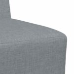 vidaXL Modulárna pohovka bez opierok na ruky, svetlosivá, 55 cm, látková – Obrázok 7