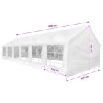 vidaXL Tkanina stanu bez rámu Biely 12 x 6 m PE – Obrázok 9