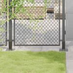vidaXL Podstavce na stĺpiky štvorcové 4 ks antracitové 46x46 mm s práškovou farbou z ocele