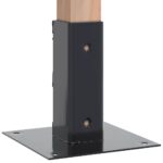 vidaXL Podstavce na stĺpiky štvorcové 4 ks antracitové 46x46 mm s práškovou farbou z ocele – Obrázok 5