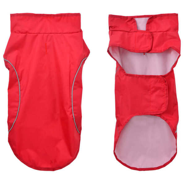 vidaXL Pláštenka pre psa s reflexnými prúžkami, polyesterová, červená, XS – Obrázok 3