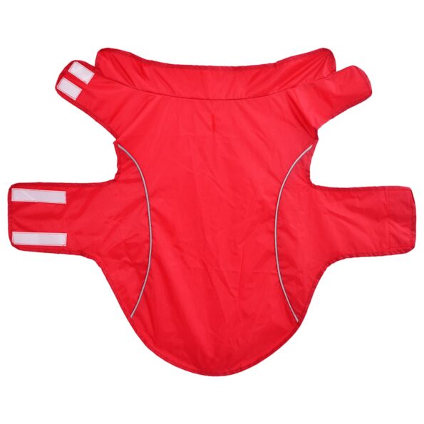 vidaXL Pláštenka pre psa s reflexnými prúžkami, polyesterová, červená, 2XL – Obrázok 4