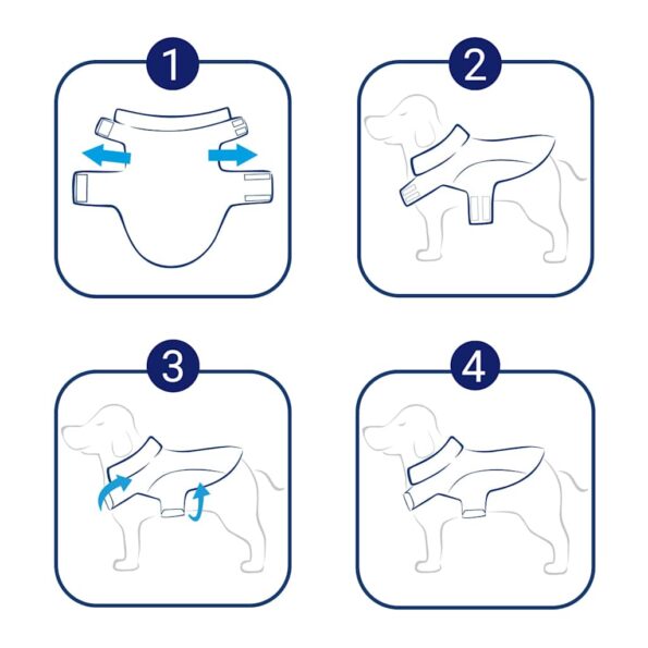 vidaXL Pláštenka pre psa s reflexnými prúžkami, polyesterová, červená, 4XL – Obrázok 12