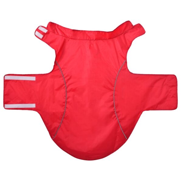 vidaXL Pláštenka pre psa s reflexnými prúžkami, polyesterová, červená, 4XL – Obrázok 4