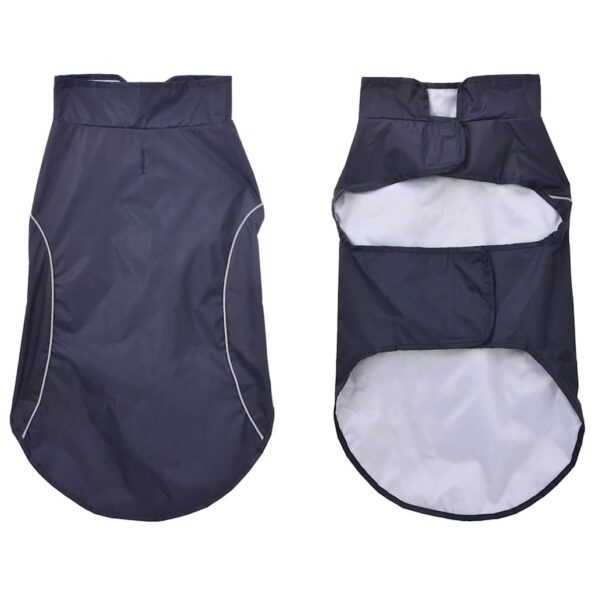 vidaXL Pláštenka pre psa s reflexnými prúžkami, polyesterová, tmavomodrá, 2XL – Obrázok 3