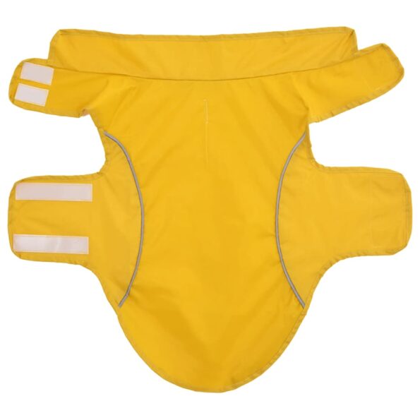 vidaXL Pláštenka pre psa s reflexnými prúžkami, polyesterová, žltá, XS – Obrázok 4