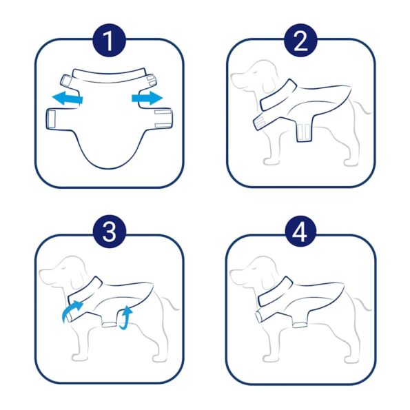vidaXL Pláštenka pre psa s reflexnými prúžkami, polyesterová, žltá, veľkosť S – Obrázok 12