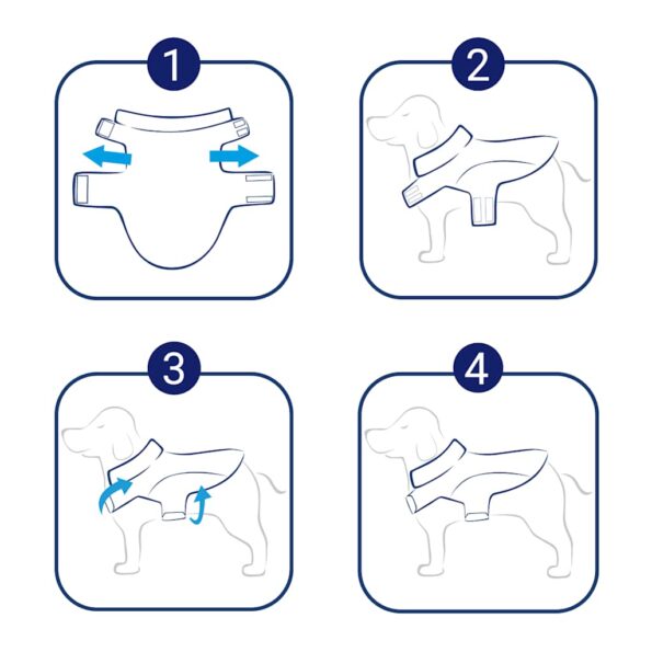 vidaXL Pláštenka pre psa s reflexnými prúžkami, polyesterová, žltá, veľkosť L – Obrázok 12