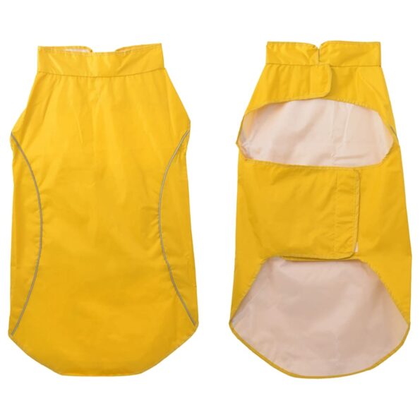 vidaXL Pláštenka pre psa s reflexnými prúžkami, polyesterová, žltá, 4XL – Obrázok 3