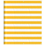 vidaXL Balkónová zástena žlto-biela pruhovaná 120x1000 cm – Obrázok 2