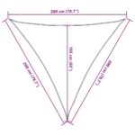 vidaXL Slnečná plachta hnedá 2x2x2 m 100 % polyester oxford – Obrázok 10