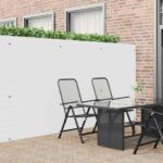 vidaXL Záhradný plot obojstranný biely 1,8x3 m PVC