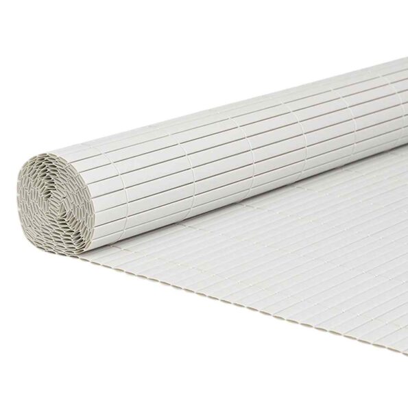 vidaXL Záhradný plot obojstranný biely 1,8x3 m PVC – Obrázok 2