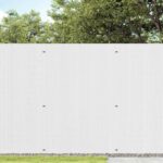 vidaXL Záhradný plot obojstranný biely 1,8x3 m PVC – Obrázok 3
