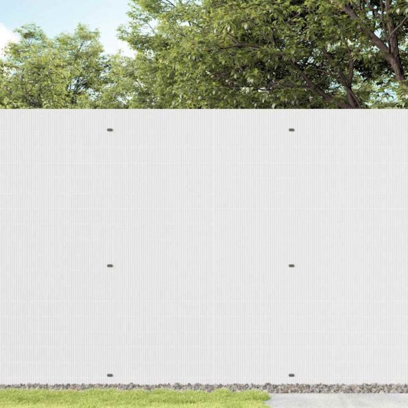 vidaXL Záhradný plot obojstranný biely 1,8x3 m PVC – Obrázok 3