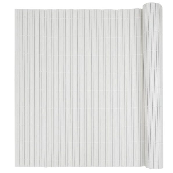 vidaXL Záhradný plot obojstranný biely 1,8x3 m PVC – Obrázok 5