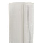 vidaXL Záhradný plot obojstranný biely 1,8x3 m PVC – Obrázok 6