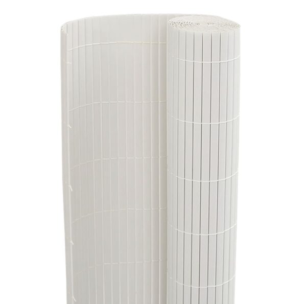 vidaXL Záhradný plot obojstranný biely 1,8x3 m PVC – Obrázok 6