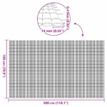 vidaXL Záhradný plot obojstranný biely 1,8x3 m PVC – Obrázok 9