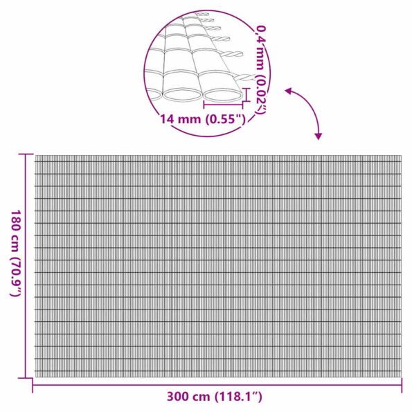 vidaXL Záhradný plot obojstranný biely 1,8x3 m PVC – Obrázok 9