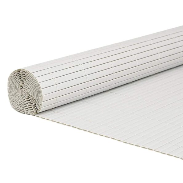 vidaXL Záhradný plot obojstranný biely 1,8x5 m PVC – Obrázok 2