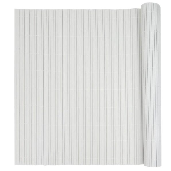 vidaXL Záhradný plot obojstranný biely 1,8x5 m PVC – Obrázok 5