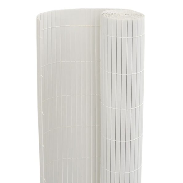 vidaXL Záhradný plot obojstranný biely 1,8x5 m PVC – Obrázok 6