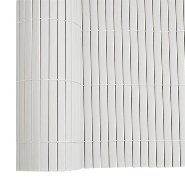 vidaXL Záhradný plot obojstranný biely 1,8x5 m PVC – Obrázok 8