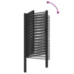 vidaXL Záhradná brána uzamykateľná čierna 100x150 cm hliníková – Obrázok 8