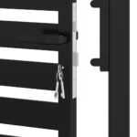 vidaXL Záhradná brána uzamykateľná čierna 100x150 cm hliníková – Obrázok 9