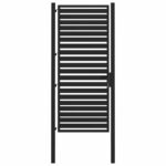 vidaXL Záhradná bránka uzamykateľná čierna 100x200 cm hliníková – Obrázok 2