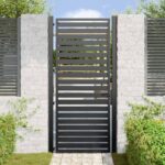 vidaXL Záhradná bránka uzamykateľná čierna 100x200 cm hliníková – Obrázok 3