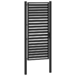 vidaXL Záhradná bránka uzamykateľná čierna 100x200 cm hliníková – Obrázok 4