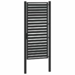 vidaXL Záhradná bránka uzamykateľná čierna 100x200 cm hliníková – Obrázok 7