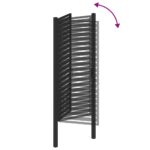 vidaXL Záhradná bránka uzamykateľná čierna 100x200 cm hliníková – Obrázok 8