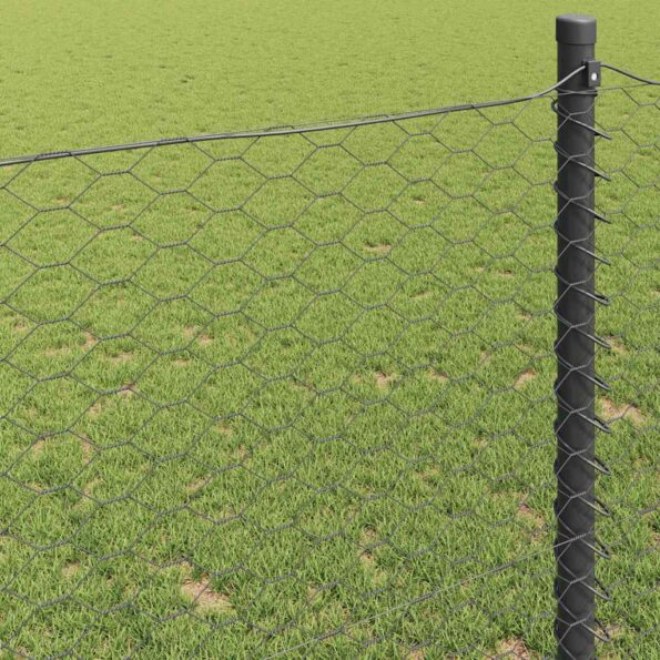 vidaXL Hexagonálny plot Sivá 0,5 x 100 m PVC – Obrázok 4